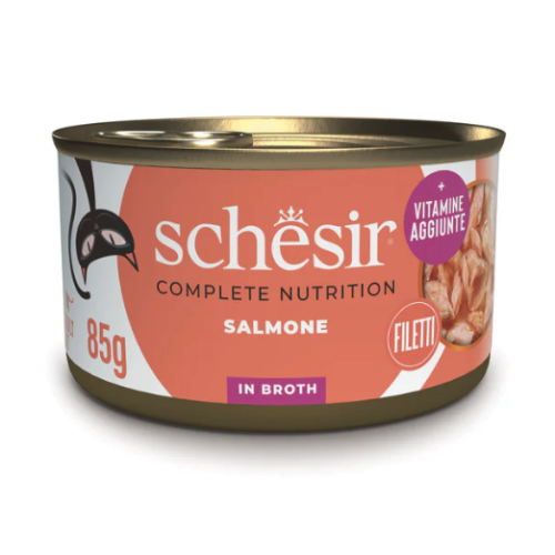 Schesir Gatto Salmone in Brodo di cottura lattina 85gr