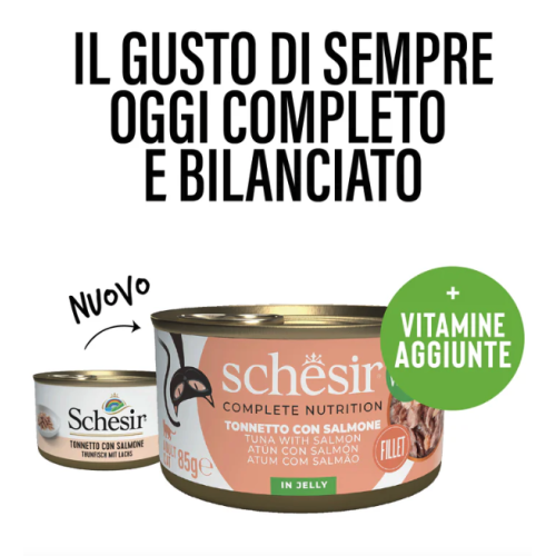 Schesir Gatto Tonnetto con Salmone in Jelly lattina 85gr
