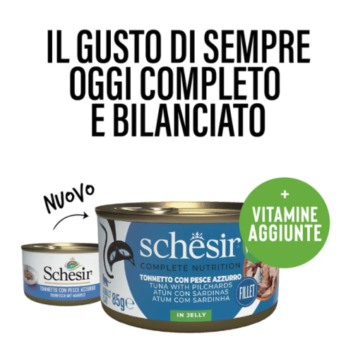 Schesir Gatto Tonnetto con Pesce azzurro in Jelly lattina 85gr