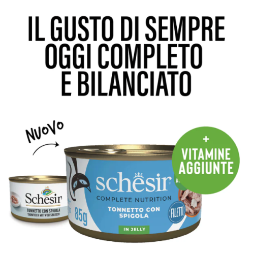 Schesir Gatto Tonnetto con Spigola in Jelly lattina 85gr