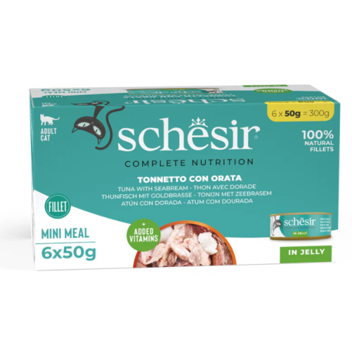 Schesir Gatto Tonnetto con Orata in Jelly multipack 6x50gr
