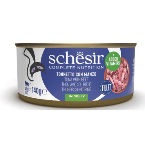 Schesir Gatto Tonno con Manzo in Jelly lattina 140gr