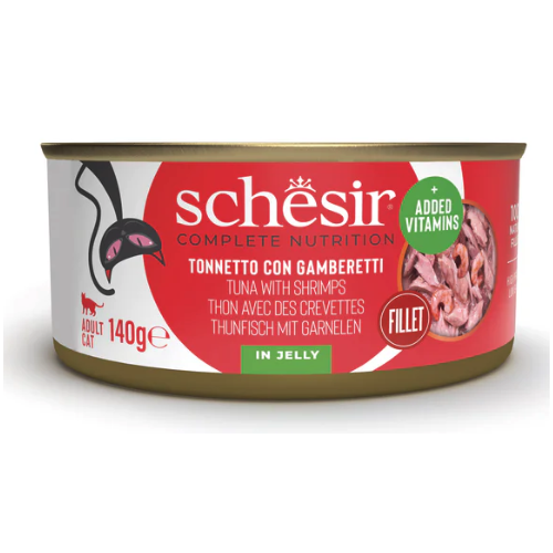 Schesir Gatto Tonnetto con Gamberetti in Jelly lattina 140gr
