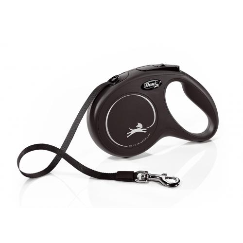 Guinzaglio Flexi Classic Fettuccia XS da 3 m nero