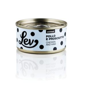 Lev Gatto Pollo e Prosciutto Lattina 70gr