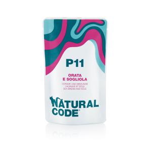 Natural Code Gatto P11 Orata e Sogliola Bianchi Busta 70gr