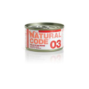 Natural Code Gatto 03 Pollo e Salmone Lattina 85gr