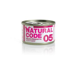 Natural Code Gatto 05 Pollo e Prosciutto Lattina 85gr