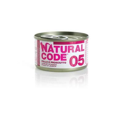 Natural Code Gatto 05 Pollo e Prosciutto Lattina 85gr