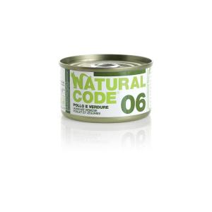 Natural Code Gatto 06 Pollo e Verdure Lattina 85gr