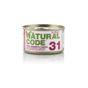 Natural Code Gatto 31 Pollo, Amaranto e Carote Lattina 85gr