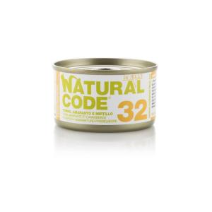 Natural Code Gatto 32 Tonno, Amaranto e Mirtilli Lattina 85gr