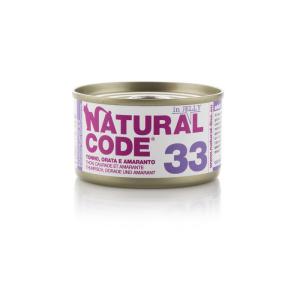 Natural Code Gatto 33 Tonno, Orata e Amaranto Lattina 85gr