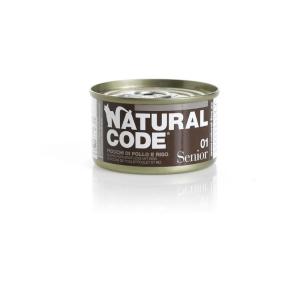 Natural Code Gatto S01 Fiocchi di Pollo Lattina 85gr