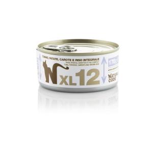 Natural Code Gatto XL 12 Tonno, Patate, Carote e Riso Integrale Lattina 170gr