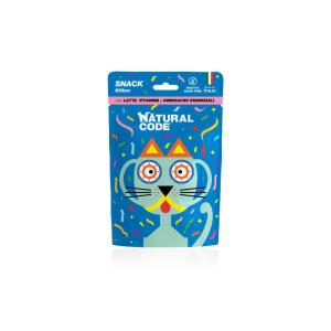 Natural Code Gatto Kitten Snack Latte, Vitamine, Aminoacidi e Carni Bianche 60gr