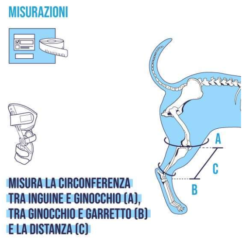 Balto BT LIGATEK Tutore con snodo graduato per ginocchio sinistro cane