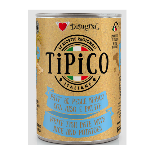 Disugual Cane Tipico Pesce Bianco con Riso e Patate