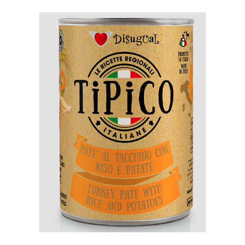 Disugual Cane Tipico Tacchino con Riso e Patate