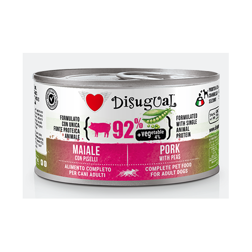 Disugual Cane Vegetable Maiale con Piselli