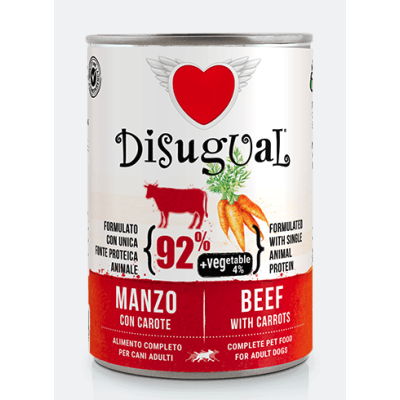 Disugual Cane Vegetable Manzo e Carote