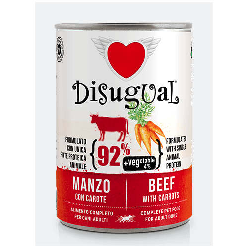 Disugual Cane Vegetable Manzo e Carote