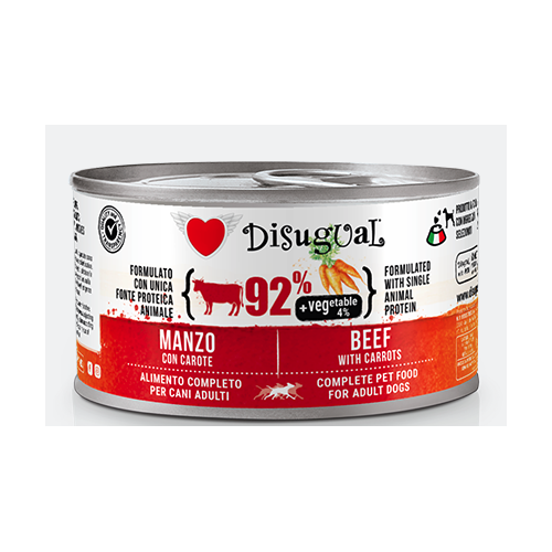 Disugual Cane Vegetable Manzo e Carote