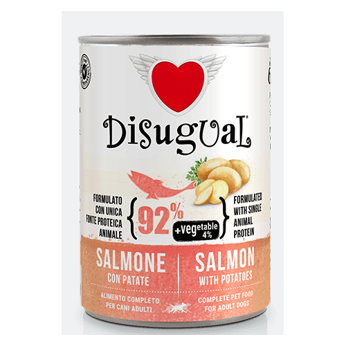 Disugual Cane Vegetable Salmone con Patate