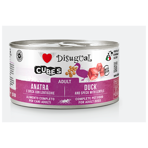 Disugual Cane Cubes Anatra, Speck e Lenticchie
