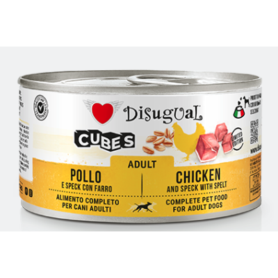 Disugual Cane Cubes Pollo, Speck e Farro