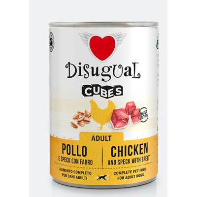 Disugual Cane Cubes Pollo, Speck e Farro