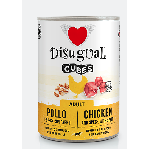 Disugual Cane Cubes Pollo, Speck e Farro