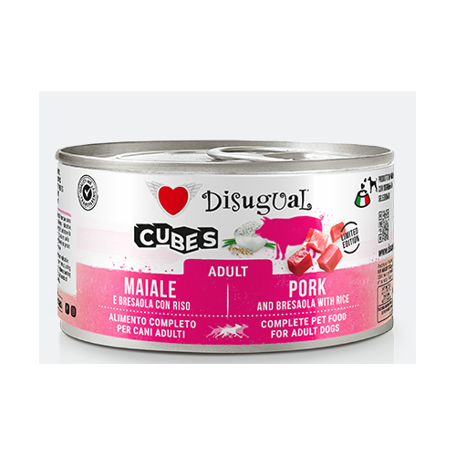 Disugual Cane Cubes Maiale, Bresaola e Riso