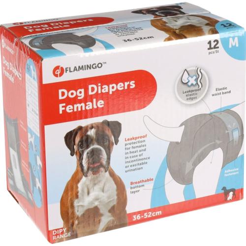 Flamingo Cane Pannolini per Femmine tg. M