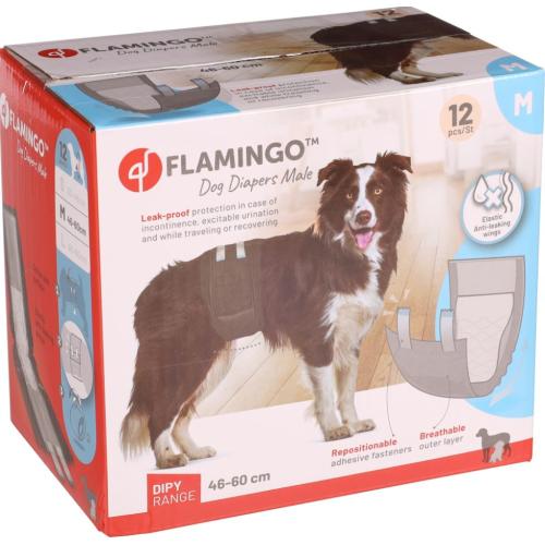 Flamingo Cane Pannolini per Maschi tg. M