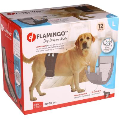 Flamingo Cane Pannolini per Maschi tg. L