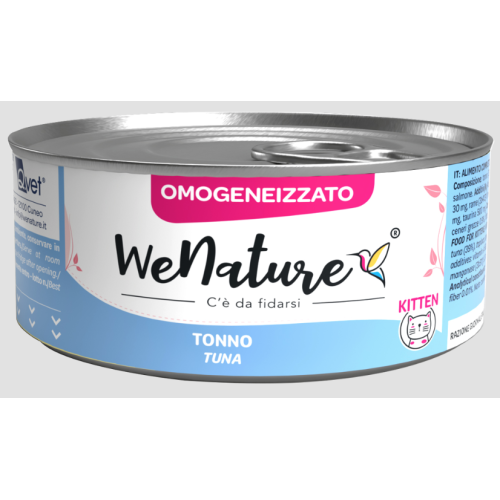 Wenature Umido Gatto kitten omogeneizzato tonno lattina 70gr