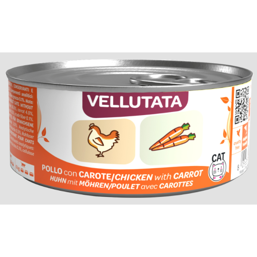 Wenature umido Gatto Vellutata Pollo con Carote 70gr