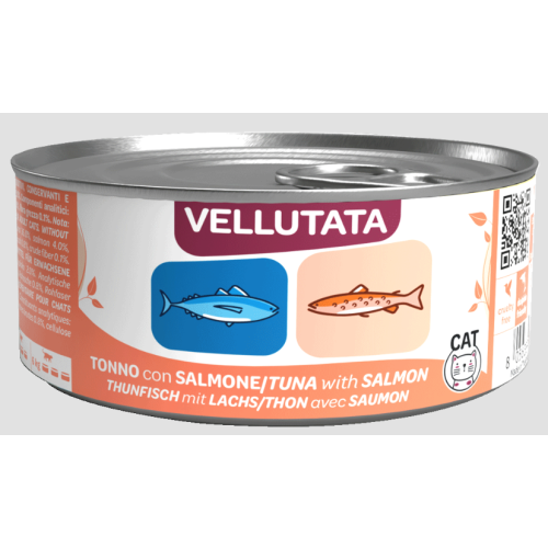 Wenature umido Gatto Vellutata Tonno con Salmone lattina 70gr