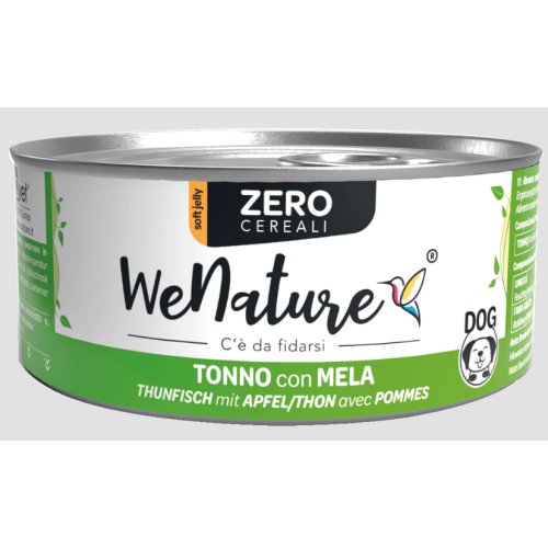 Wenature Umido Cane Zero Cereali Tonno con Mela lattina 150gr