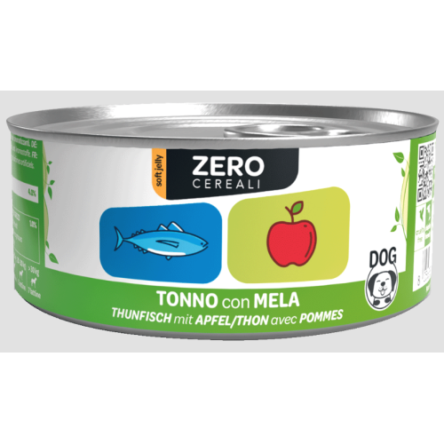 Wenature Umido Cane Zero Cereali Tonno con Mela lattina 150gr