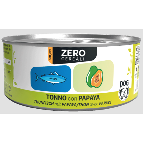 Wenature Umido Cane Zero Cereali Tonno con Papaya lattina 150gr