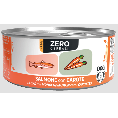 Wenature Umido Cane Zero Cereali Salmone con Carote lattina 150gr