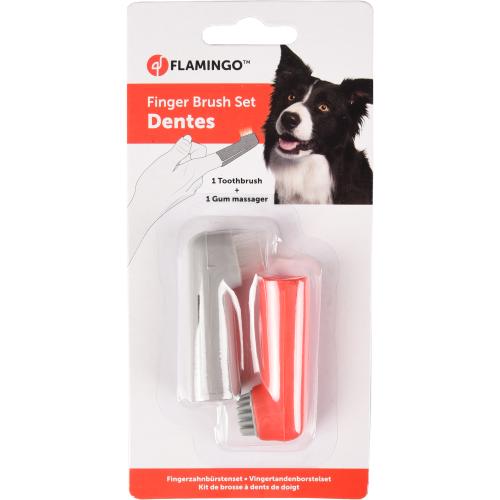Flamingo Kit Spazzolini da Dito 2pz