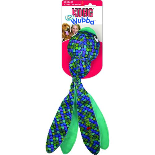 KONG Giocattolo Wubba Finz Pesce Azzurro L