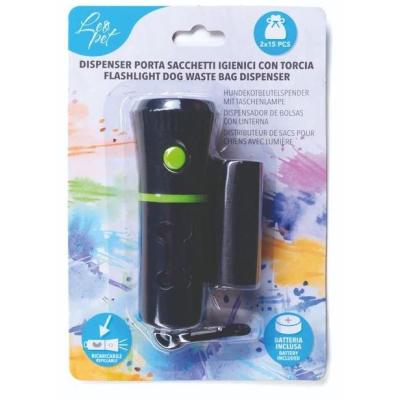 Leopet Dispenser Porta Sacchetti con Lanterna