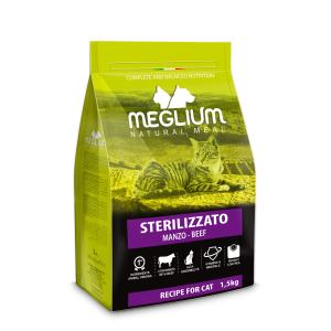 Meglium Gatto Adulto Sterilizzato Manzo 10kg