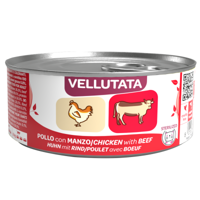 Wenature umido Gatto Sterilizzato Vellutata Pollo con Manzo 70gr