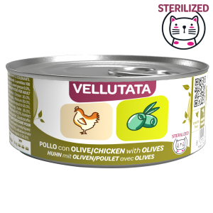 Wenature umido Gatto Sterilizzato Vellutata Pollo con Olive 70gr