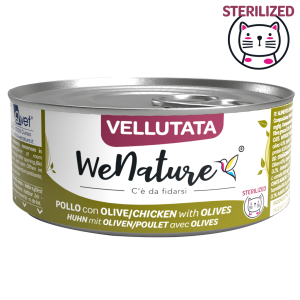 Wenature umido Gatto Sterilizzato Vellutata Pollo con Olive 70gr 2